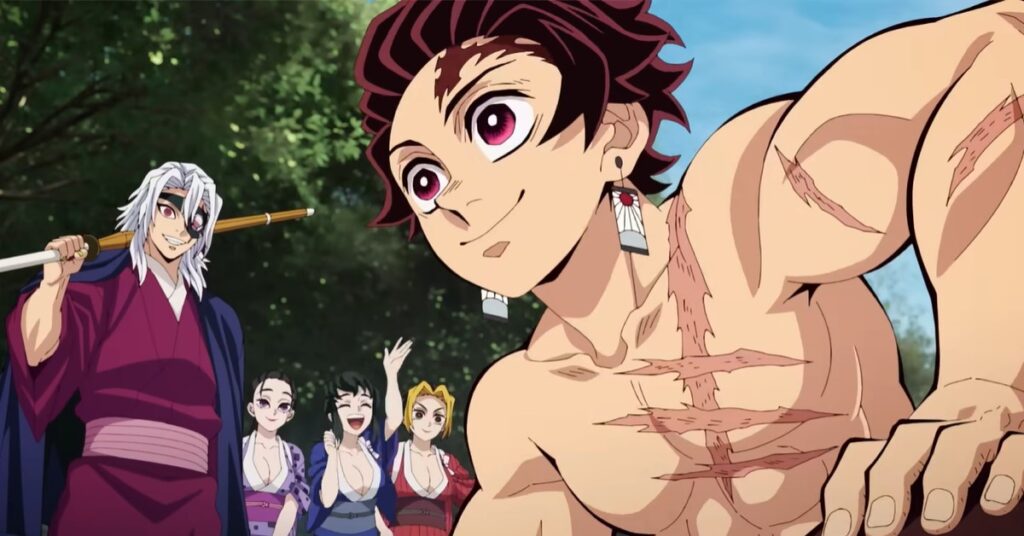 Tanjiro with friends